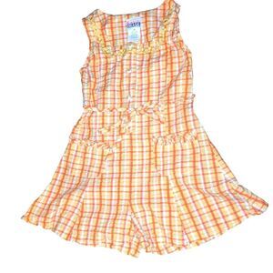 Basic Image vintage seersucker romper with embroidered flowers‎